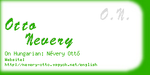 otto nevery business card